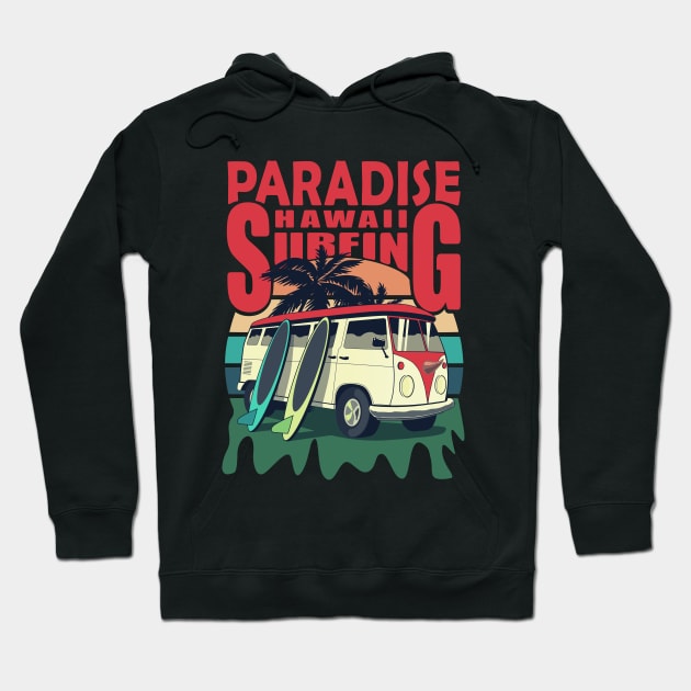 Hawaii surfing Hoodie by PedroVale